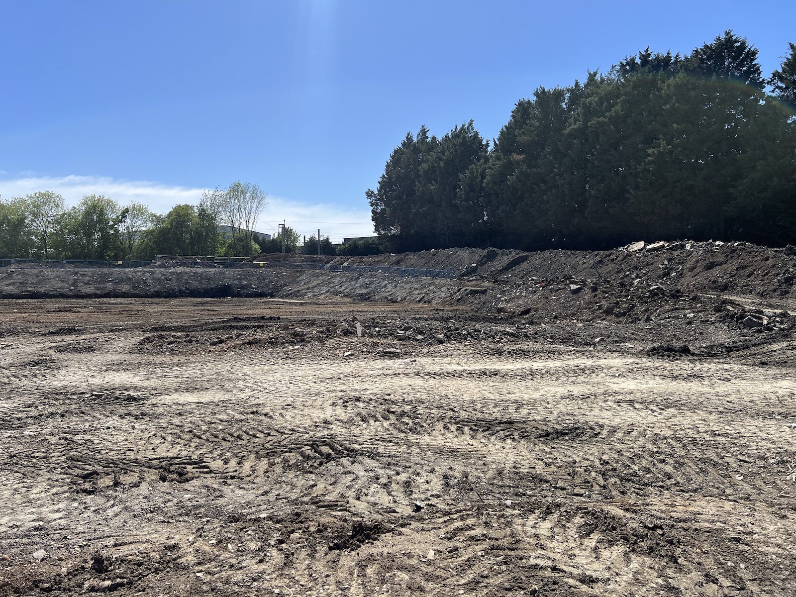 Cleared and levelled site in Coventry ready for capping material to be laid