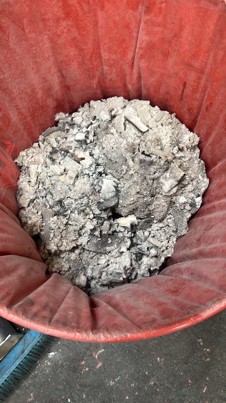 RCF hazardous waste removed and prepared for compliant disposal by Total Waste Services